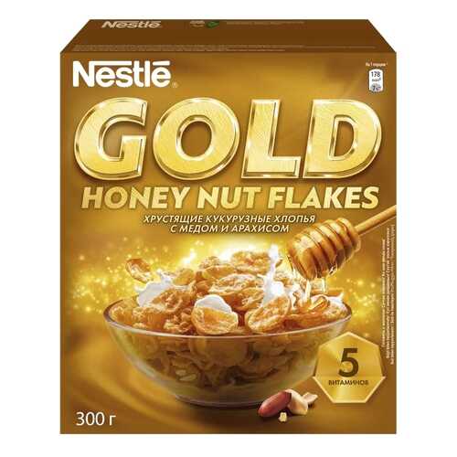 Готовый завтрак Gold honey nut flakes 300 г в Самбери