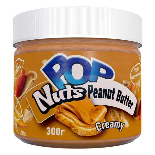 Арахисовая паста POP Nuts Creamy Кремовая, 300 г в Самбери