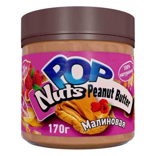 Арахисовая паста POP Nuts Peanut Butter Малиновая, 170г в Самбери