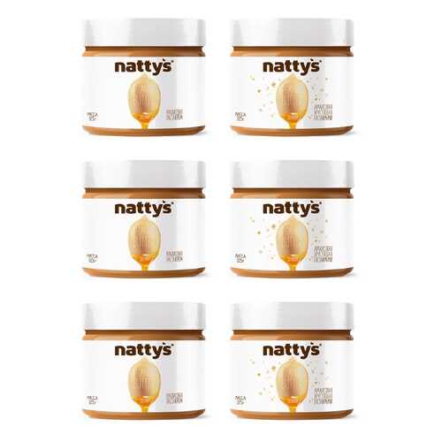 Набор арахисовых паст Nattys Creamy & Crunchy natbox 6 штук 325 г в Самбери