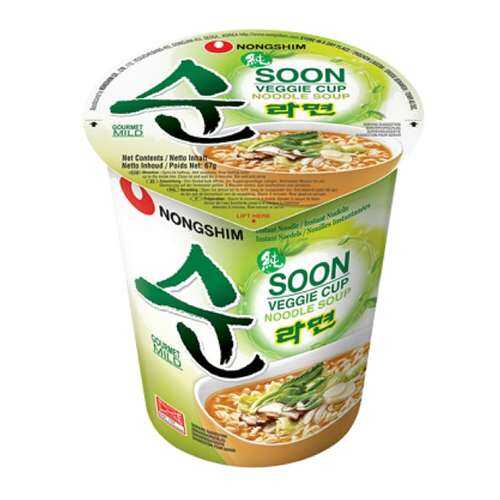 Лапша быстрого приготовления Soon Veggie овощная Nongshim стакан 67 г в Самбери