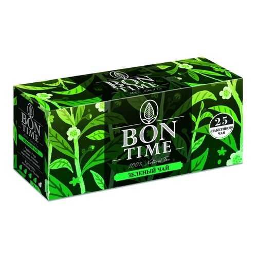 Чай BonTime Natural Tea, зелёный, 25 пакетиков в Самбери