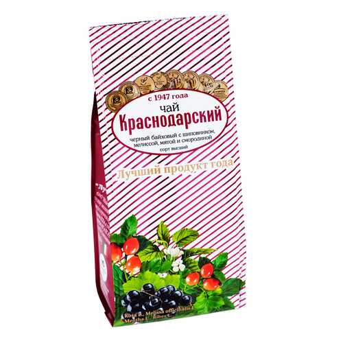 Чай Краснодарский С шиповником, мелиссой, мятой и смородиной черный листовой 100 г в Самбери