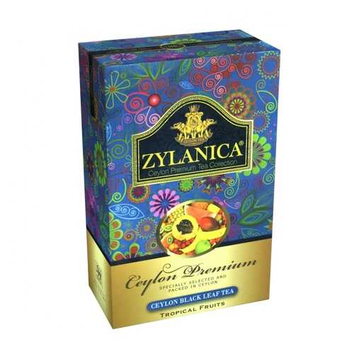 Чай Zylanica Ceylon Premium Tropical Fruits черный листовой с кусочками фруктов 100 г в Самбери