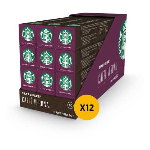 Кофе STARBUCKS Сaffe Verona молотый в капсулах для системы Nespresso 12 шт по 55 г в Самбери