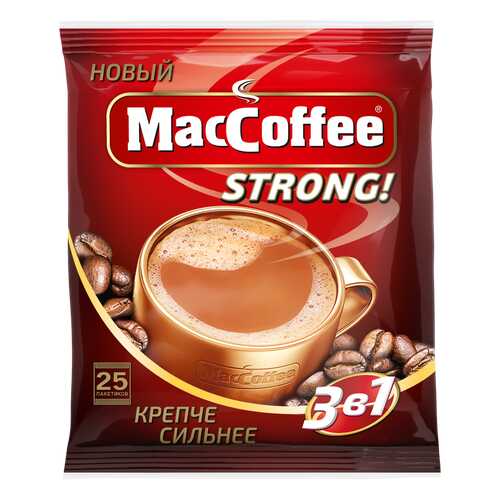 Напиток кофейный растворимый т.з. MacCoffee (3 в 1) Strong, м/уп 16г*25*20 блок в Самбери