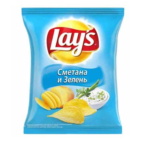 Чипсы Lay's из натурального картофеля сметана, зелень 50 г в Самбери