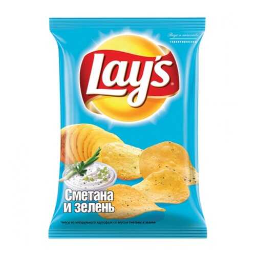 Чипсы Lay's из натурального картофеля сметана, зелень 90 г в Самбери