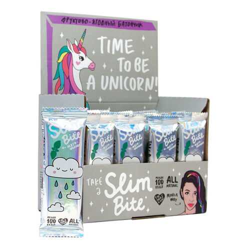 Батончик Фруктово-ягодный Bite Slim Unicorn Мята шоколад 30 штук по 30 гр в Самбери