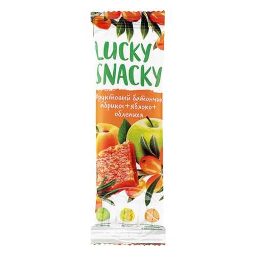 Батончик фруктовый Lucky Snacky с абрикосом яблоком и облепихой в Самбери