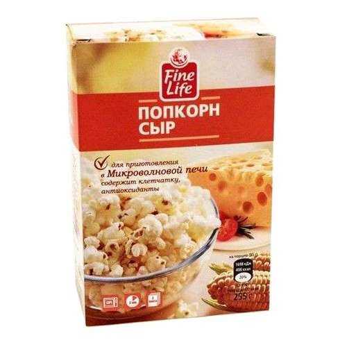 Попкорн Fine Life сыр 85 г 3 штуки в Самбери