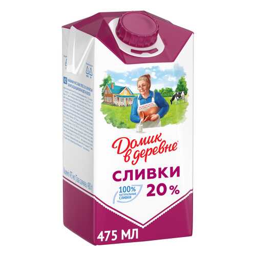 Сливки Домик в деревне 20% 480 г в Самбери