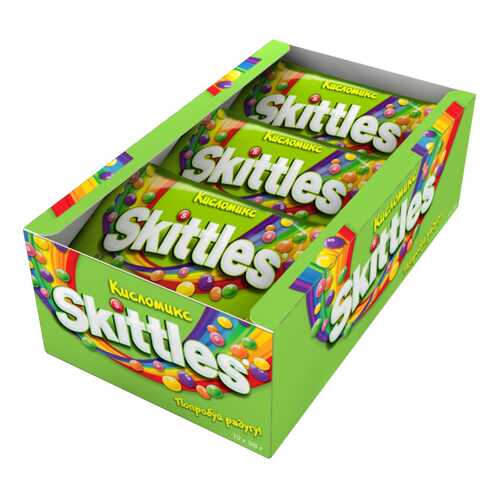 Драже Skittles кисломикс 38 г 12 штук в Самбери