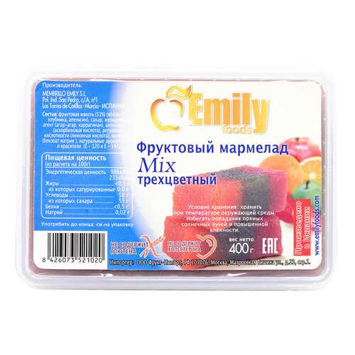 Мармелад Emily foods mix фруктовый трехцветный 400 г в Самбери