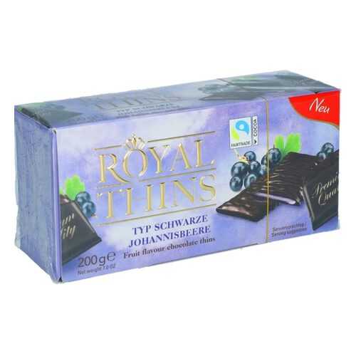 Шоколадные плитки Halloren Royal Thins темный cо вкусом черной смородины 200г. в Самбери