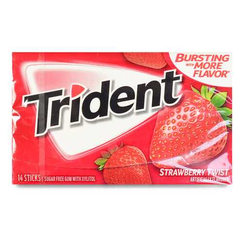 Жевательная резинка TRIDENT Strawberry Twist, 18 пластинок США в Самбери