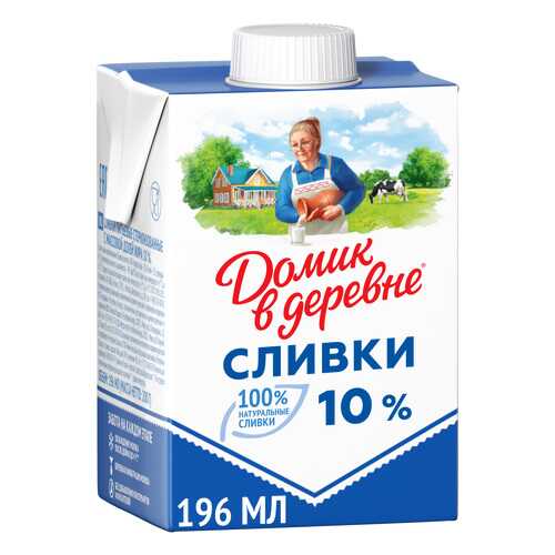 Сливки Домик в деревне 10% 200 г в Самбери